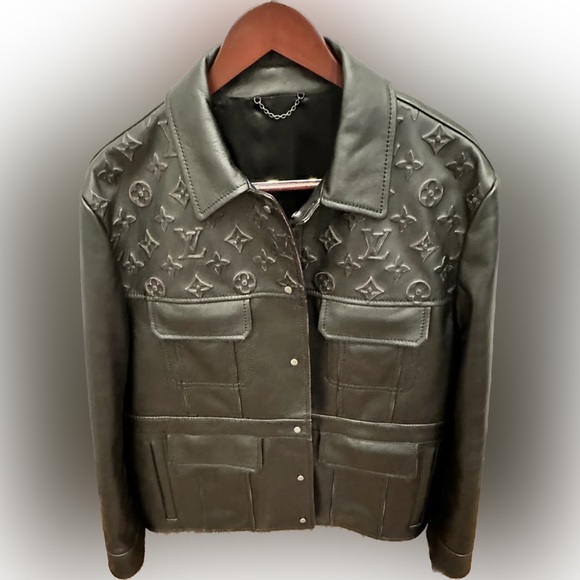 Louis Vuitton Men’s Monogram Leather Trucker Jacket - Picture 3 of 5